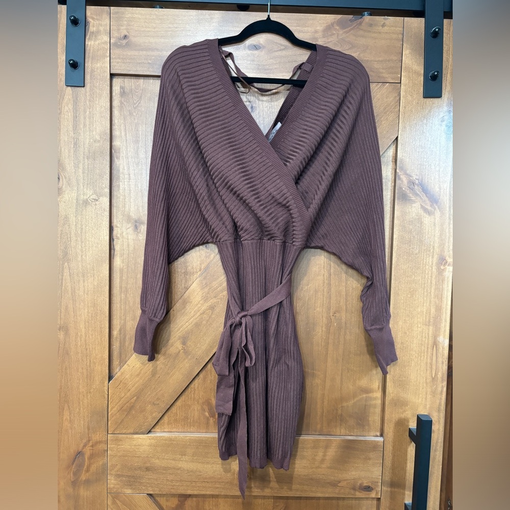 Love Tree faux wrap dress